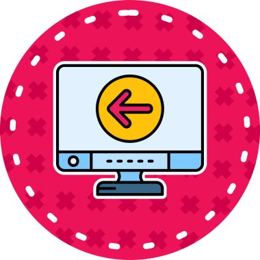 bilgisayar ekranı simgesi, basit vektör illüstrasyonu