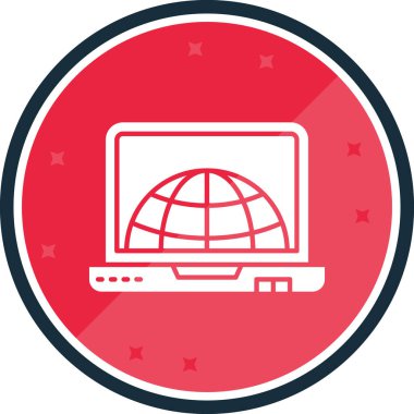 modada izole edilmiş dizüstü bilgisayar simgesi