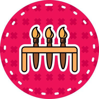 Bir noel ağacı simgesinin vektör illüstrasyonu