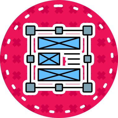 Modern simgenin vektör illüstrasyonu