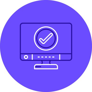 Bilgisayar. Web simgesi basit illüstrasyon