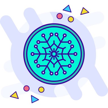 Popüler sanat tarzında kar tanesi simgesi