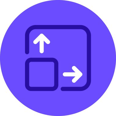 Sağ yol simge vektör illüstrasyonu