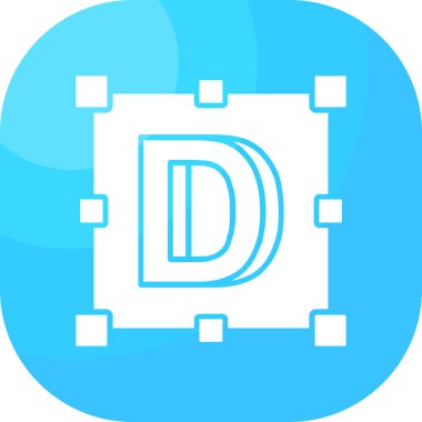 Tek harf simgesinin vektör illüstrasyonu