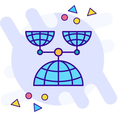 Dünya ikonu. vektör illüstrasyonu