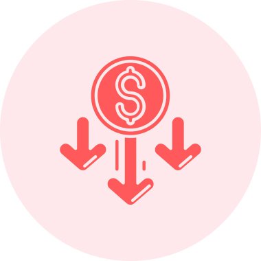 Dolar. Web simgesi basit illüstrasyon