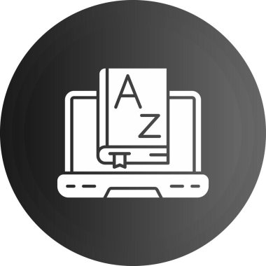 Bir dizüstü bilgisayar simgesinin vektör illüstrasyonu