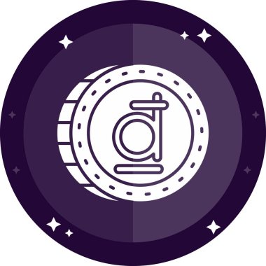 Modern b 'nin vektör illüstrasyonu kahve ikonundan yoksun