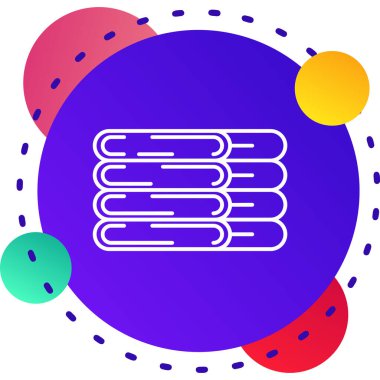 Çizgi Şekeri simgesi beyaz arkaplanda izole edildi. Renkli taslak konsepti. Vektör