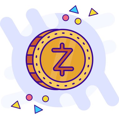 Bir dolar işaretli kripto para vektör çizimi