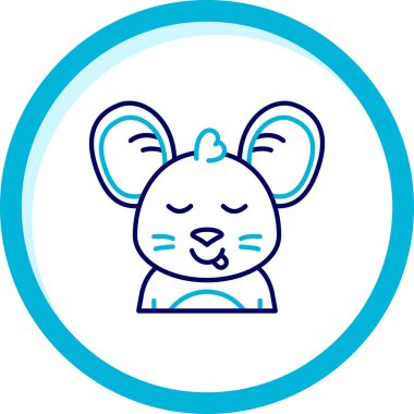 Dairesel çerçeve karakter çizimi tasarımı olan sevimli tavşan hayvanı