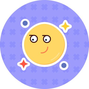 Kawaii ay simgesi beyaz arkaplanda izole edilmiş çizgi film tarzında. uzay ve seyahat sembolü çizimi.