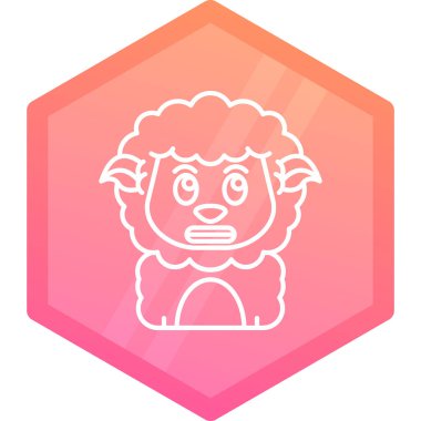 vektör koyun ikonu vektör illüstrasyonu