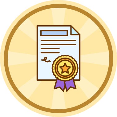 diploma. Web simgesi basit illüstrasyon