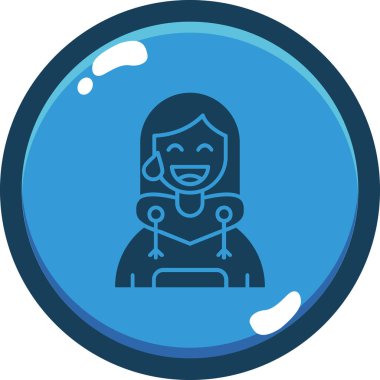 Kadın. Web simgesi basit illüstrasyon