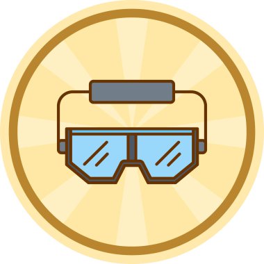 Dalış maskesi. Basit illüstrasyon