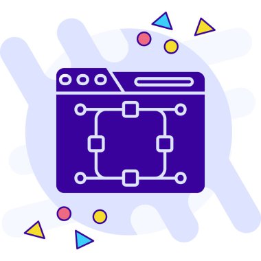 çip Cpu simgesi taslak biçimi