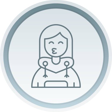 Kızım. Web simgesi basit tasarım