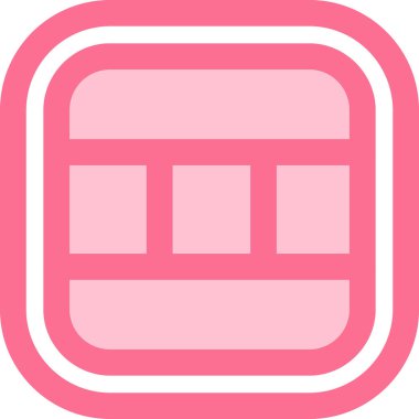 Bir çantanın pembe ve beyaz simgesinin vektör çizimi