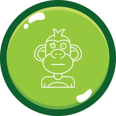 modada izole edilmiş arkaplanda maymun simgesi