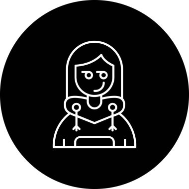 Bir kızın vektör illüstrasyonu