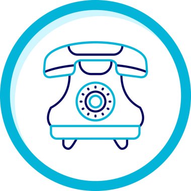 Telefonunuz var. Web simgesi basit illüstrasyon