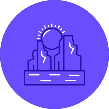 Bir şehir simgesinin vektör illüstrasyonu