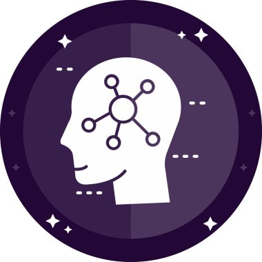 Beyin. Web simgesi basit illüstrasyon