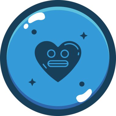 Yabancı gezegen aşk simgesi ana hatlarıyla doldurulmuş