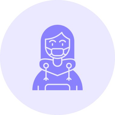 Kadın avatar. Web simgesi basit tasarım