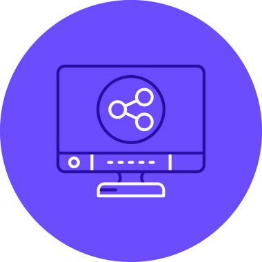 Vektör Laptop Simgesi, vektör illüstrasyonu