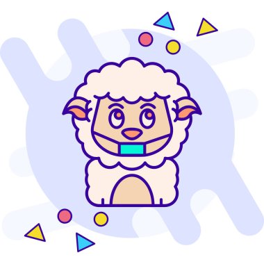 Noel ağacı olan sevimli koyunlar.