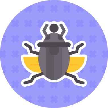 Hata böceği simgesi düz biçimli