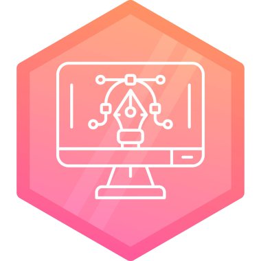 Akıllı saat simgesine sahip çizgi bilgisayar monitörü beyaz arkaplanda izole edildi. Elektronik cihaz. Renkli taslak konsepti. vektör illüstrasyonu