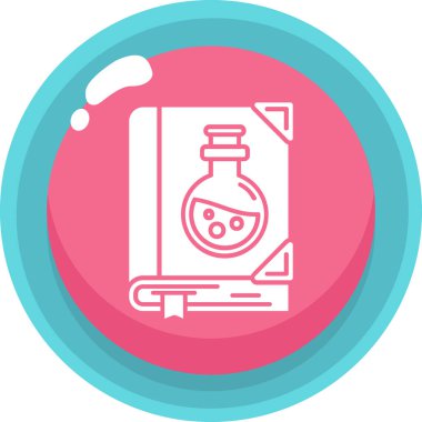 Dairedeki bir kimyasal şişenin vektör çizimi