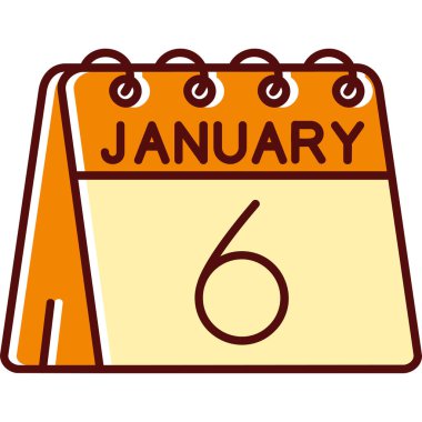 Ocak takvimi simgesi düz stil. vektör illüstrasyonu.