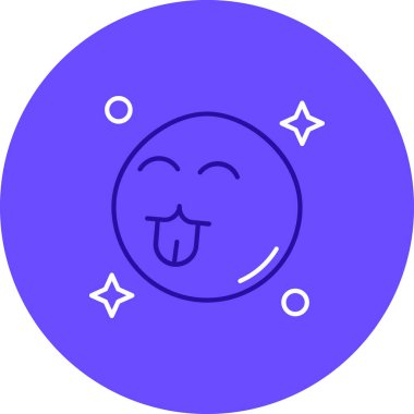 Mutlu emojili emoji simgesinin vektör çizimi.