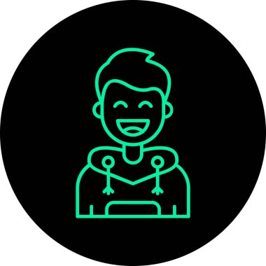 Sakallı ve bıyıklı bir kadının vektör çizimi