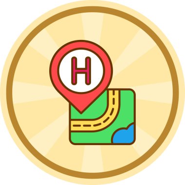 harita konum vektör illüstrasyonu