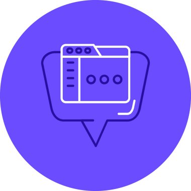 Bir ileti simgesinin vektör illüstrasyonu