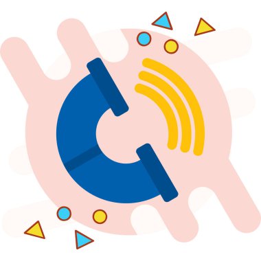 El ile smartphone kutsal kişilerin resmi, vektör çizim