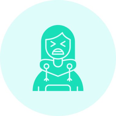 Siyah ve yeşil çizgi cadılar bayramı ikonu beyaz arka planda izole edilmiş. Cadılar bayramı partin kutlu olsun. Renkli taslak konsepti. vektör.