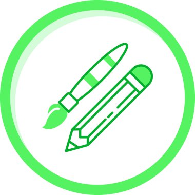 Bir kalem simgesinin vektör illüstrasyonu