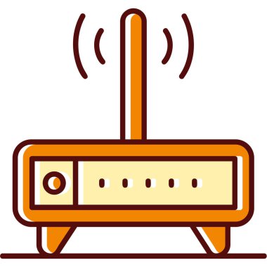 router simgesi. özet çizimi
