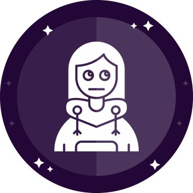 kadın simge vektör illüstrasyonu