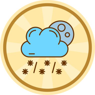 dizaynda bulut ikonu vektör illüstrasyonu