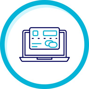 Bilgisayar. Web simgesi basit illüstrasyon