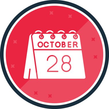 Tarih ve vektör illüstrasyonlu takvim simgesi