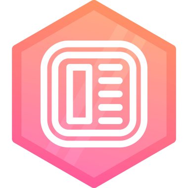 Basit vektör simgesi, harf illüstrasyonu