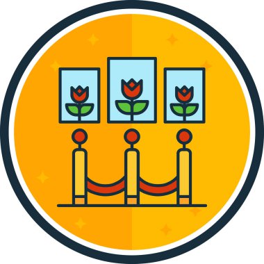 Bir çiçek simgesinin vektör illüstrasyonu